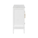 Storage Cabinet 3 Doors Stylish Style White