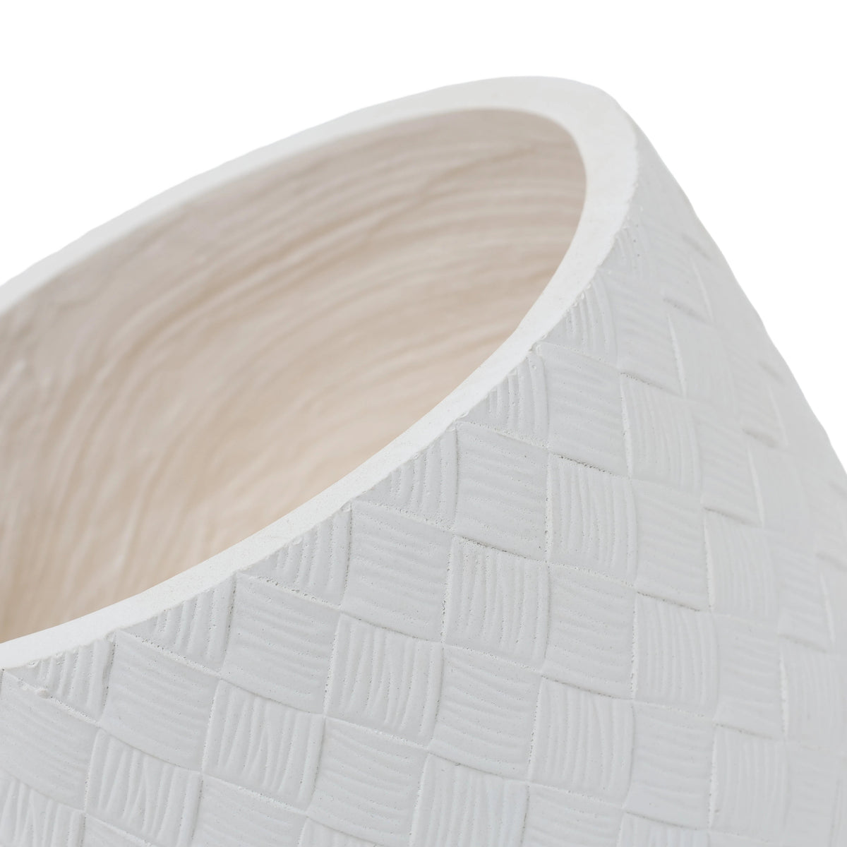 Assorted Sizes Magnesium Oxide Round Planter Set of 3 with Drainage Holes - Natural