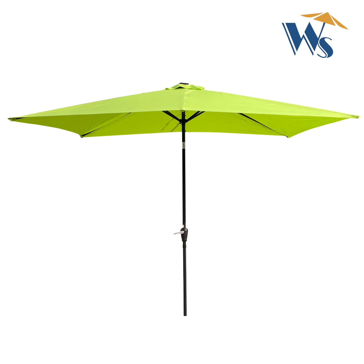 10x6.5ft solar led patio umbrella with crank & tilt