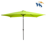 10x6.5ft solar led patio umbrella with crank & tilt