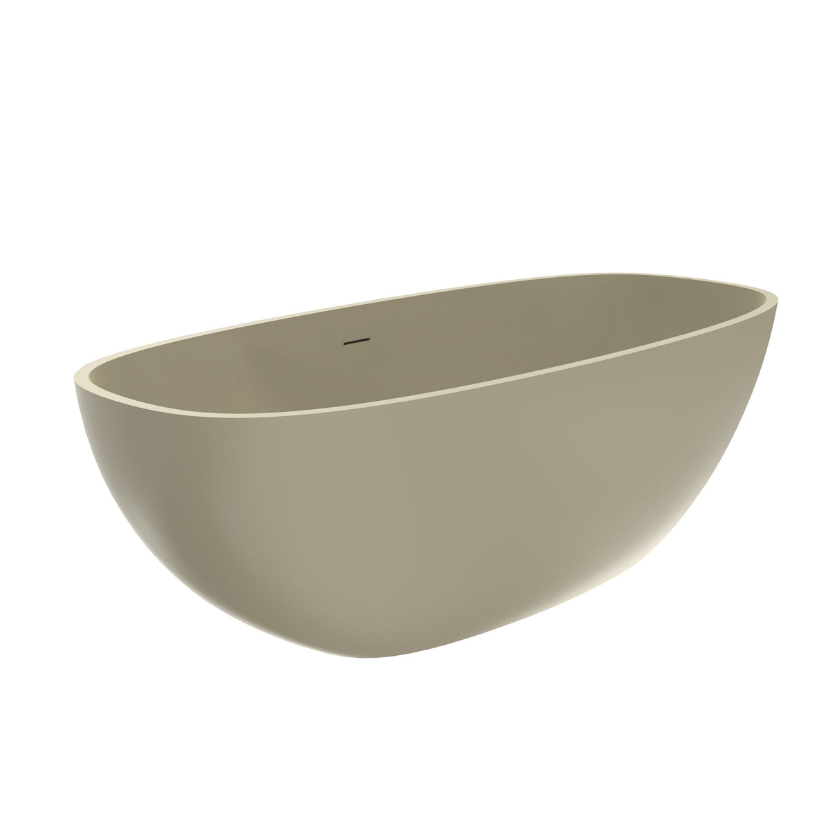 66.9 Inch Freestanding Solid Surface Soaking Bathtub