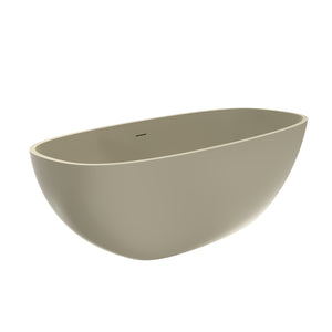 66.9 Inch Freestanding Solid Surface Soaking Bathtub