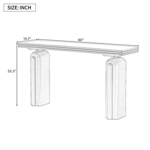 U_STYLE Chic Acacia Veneer Console Table
