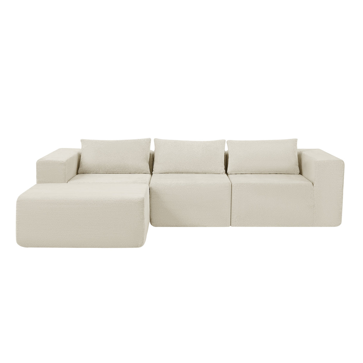 107" Compressed Sectional Sofa (Khaki)