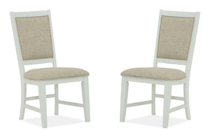 Heron Cove - Step Up Side Chair With Upholstered Seat & Back (Set of 2) - Chalk White