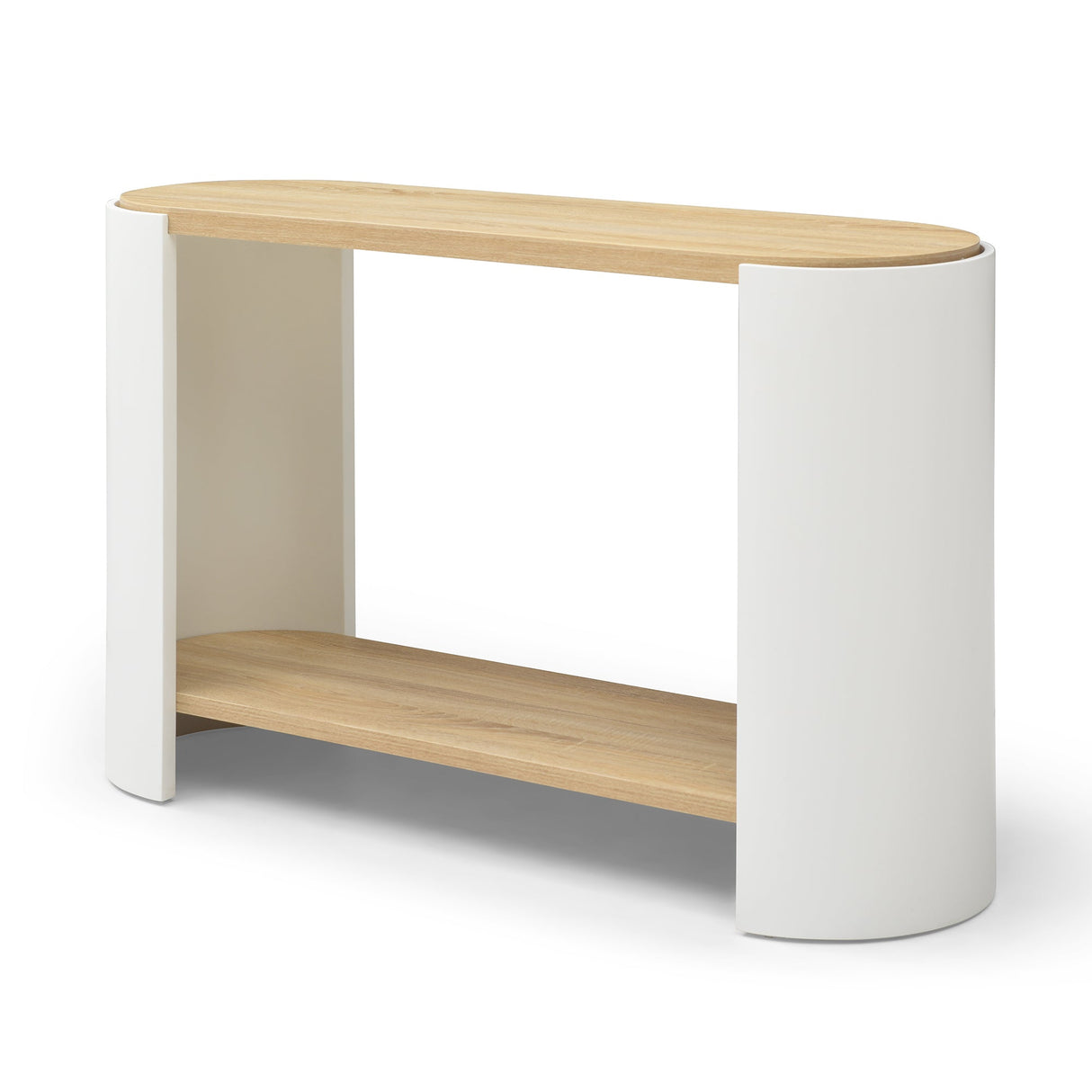 End Table with 2-Layer Storage Shelves