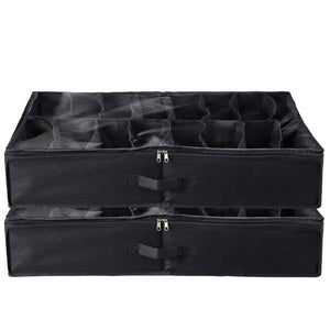 Sturdy Under Bed Shoe Storage Organizer, Set of 2