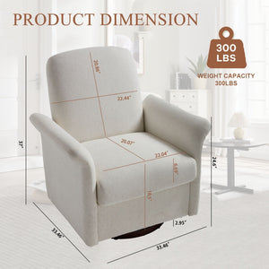 Modern Swivel Barrel Accent Chair With Base