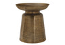 Arcanite End Table with Bell Shaped Base and Hammered Texture