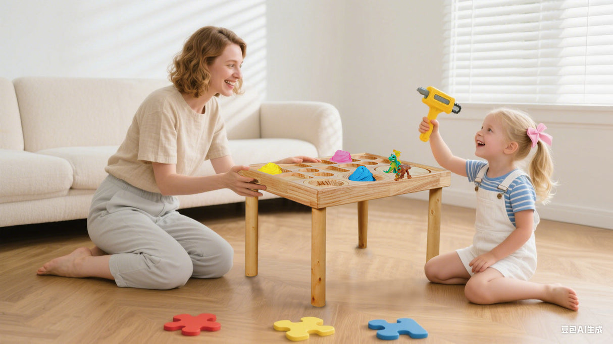Sensory Table for Toddlers 1-3 with 2 Chairs