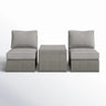 Modern Wicker Outdoor Seating Set with Cushions - Dark Brown or Dark Gray