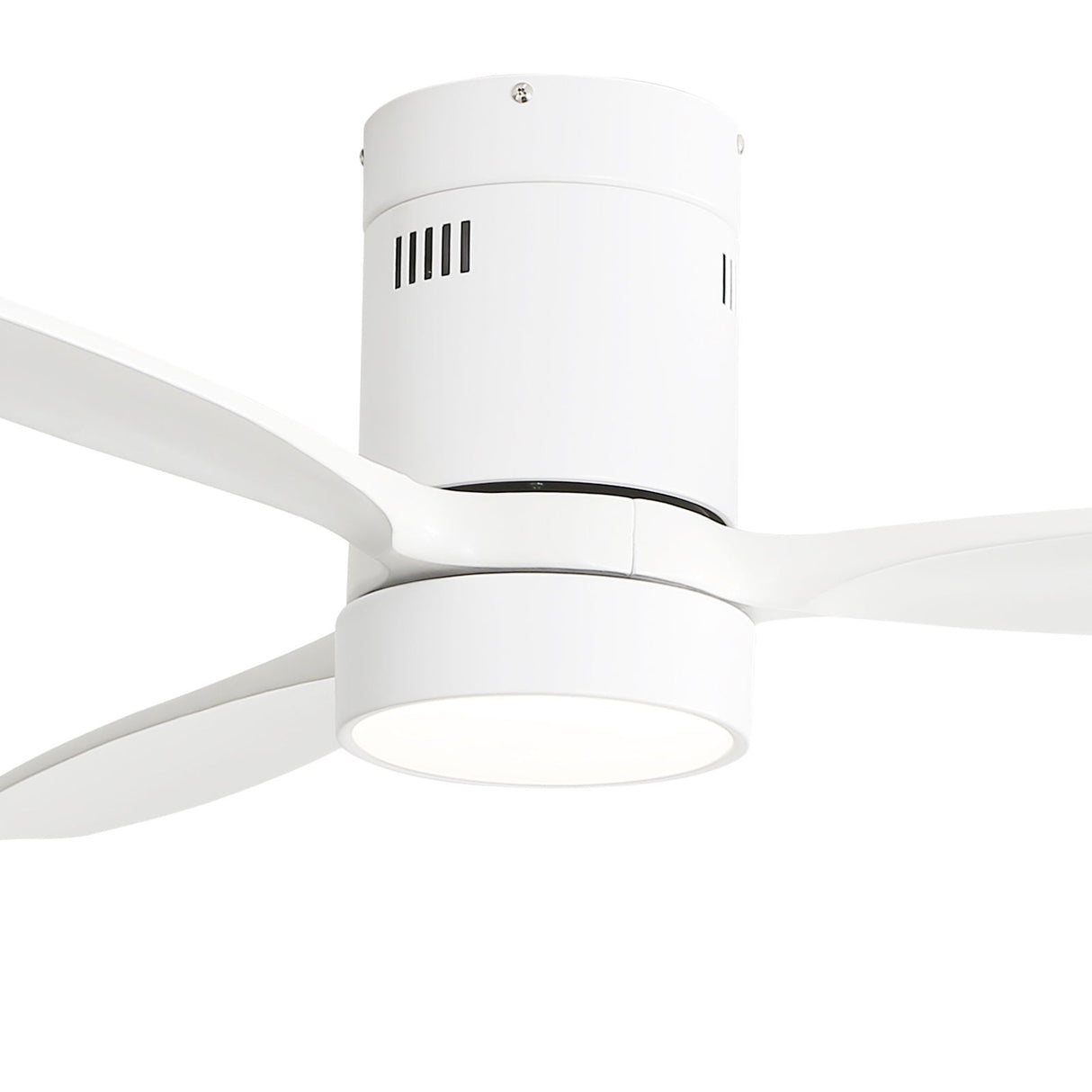 Indoor/Outdoor Ceiling Fan with Reversible DC Motor, LED Light - White