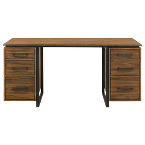 Berhalter 6-Drawer Double Pedestal File Computer Desk