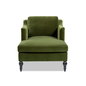 Josephine 60" Upholstered Chaise Lounge in Olive
