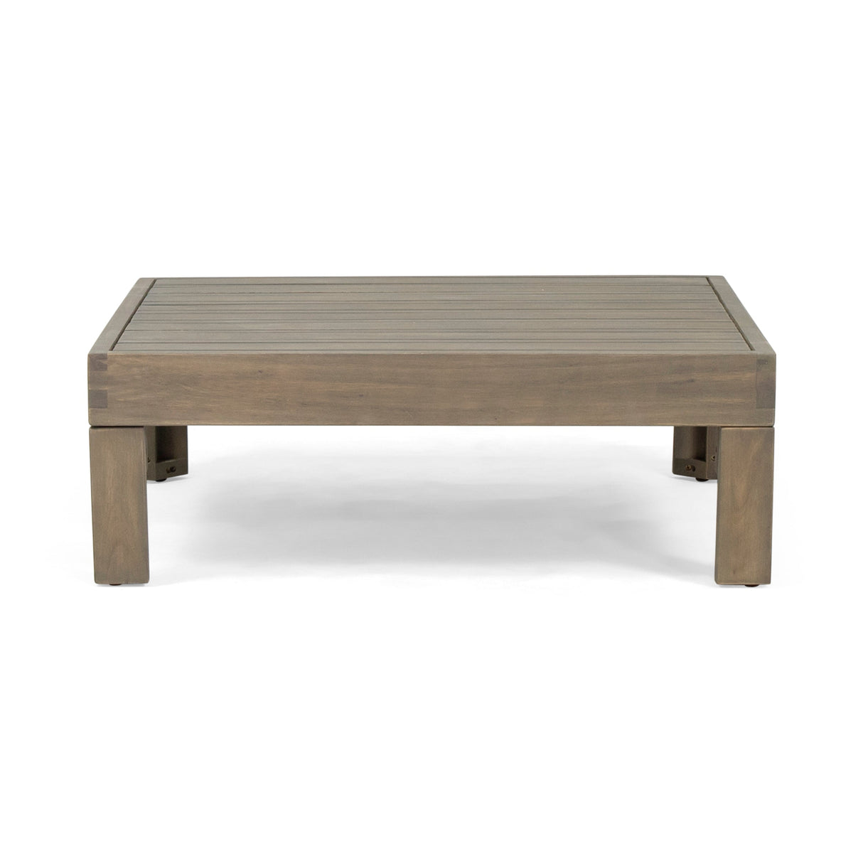 OANA Outdoor Wooden Sectional Set with Cushions, White