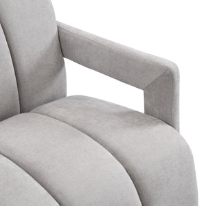 Modern Minimalist Leisure Armchair With L Shaped Armrests