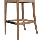Arlin Upholstered Stool with Curved Back and Footrest, Set of 2