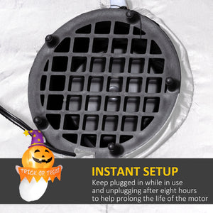 Inflatable Halloween Ghost Window Sticker with LED Lights - White