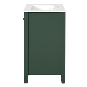 Bathroom Vanity With Basin, Rectangular Cabinet With 2 Drawers And Soft Closing Door
