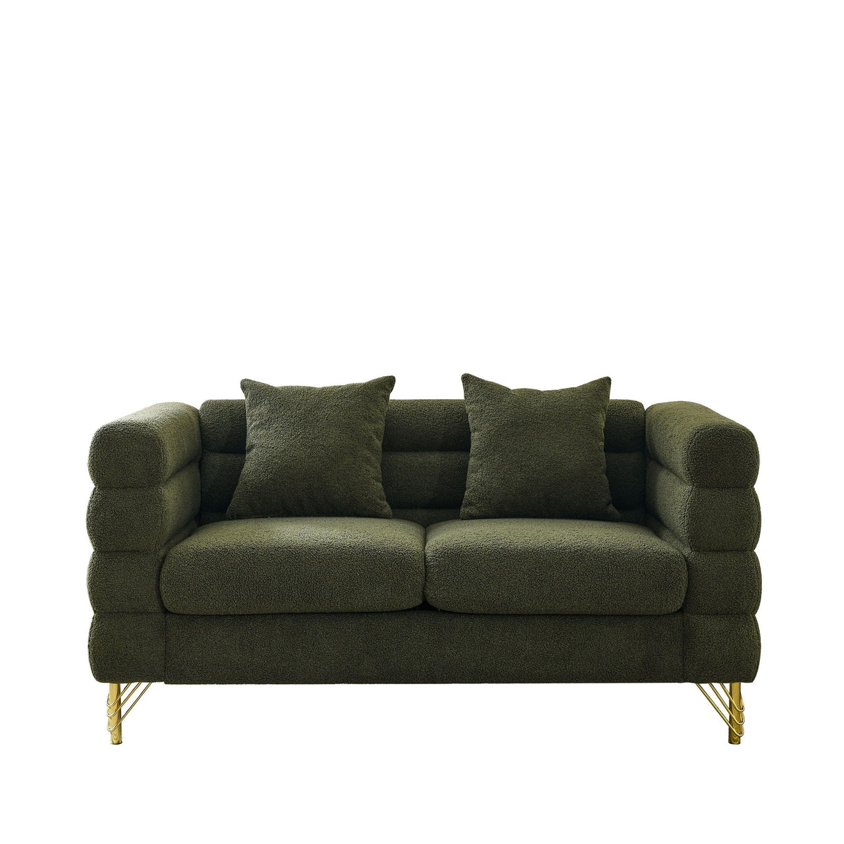 Oversized 2 Seater Sectional Sofa With Deep Seating And 2 Pillows