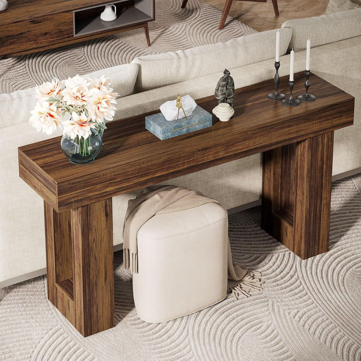 Console Table, Extra Long Narrow Sofa Table For Living Hallway