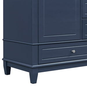 Freestanding Bathroom Vanity With Sink, Soft Close Door, 3 Drawers