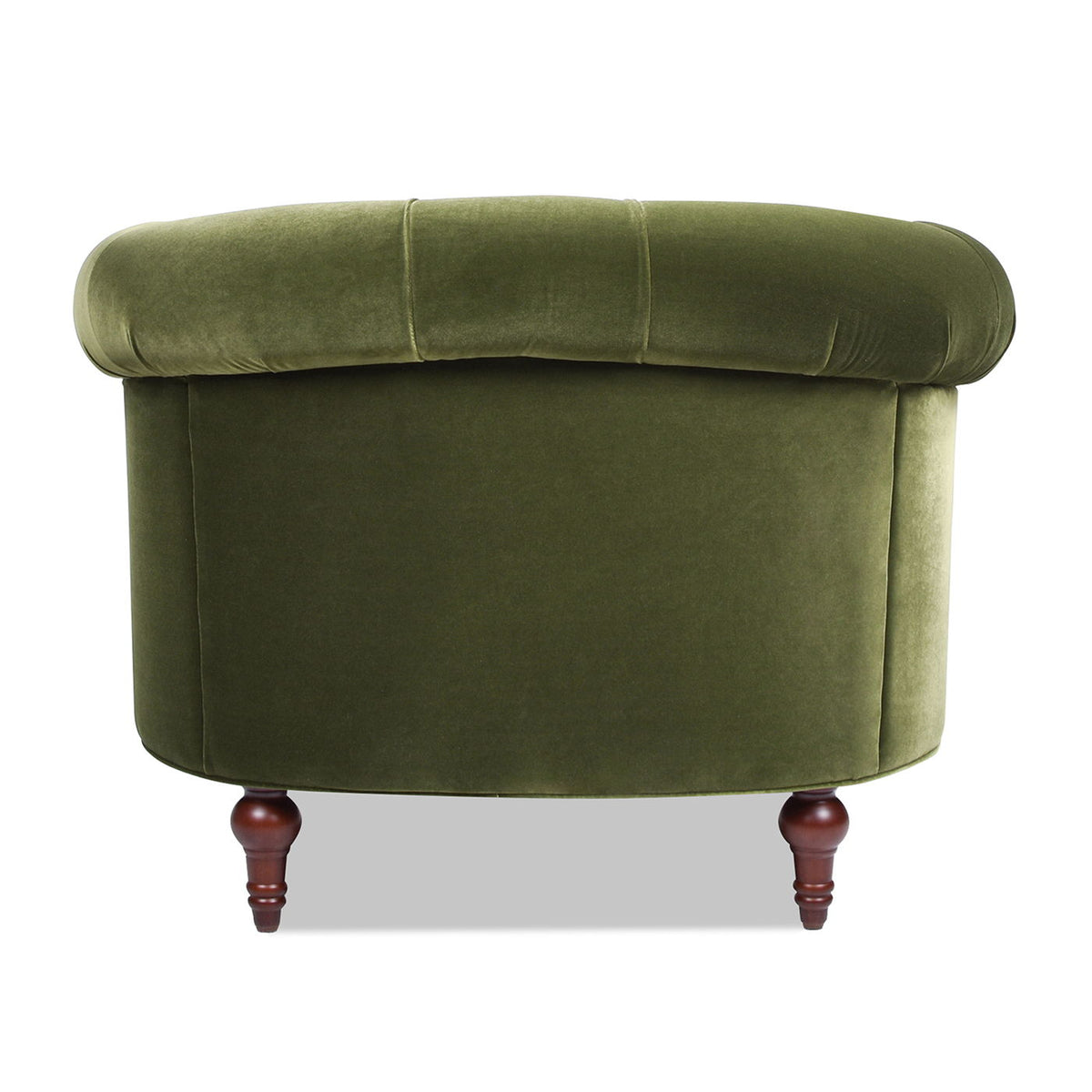 Victorian Tufted Upholstered Accent Chair with Nailhead Trim - Dark Red, Blue, or Pink