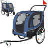 2-in-1 Bike Trailer & Pet Stroller with Steel Frame - Dark Blue, Red, or Gray