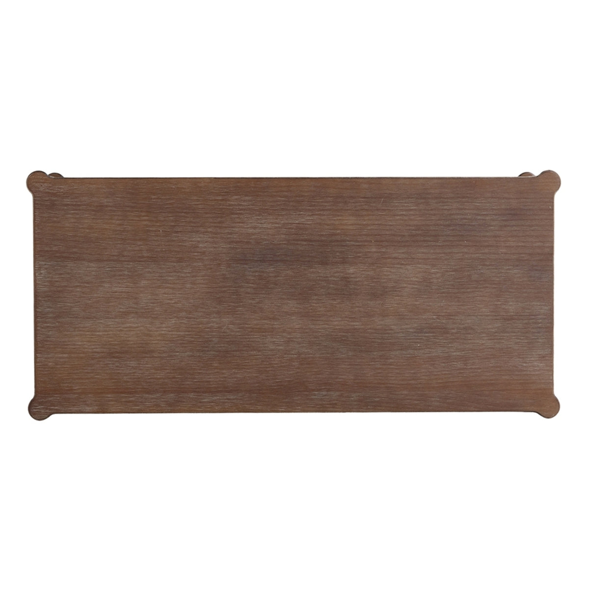 Rustic Brown Wood Coffee Table with Turned Spiral Legs and Lower Shelf