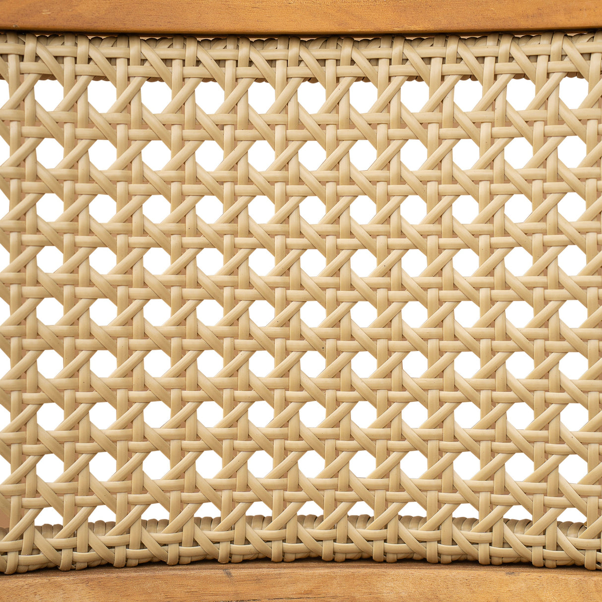 Netro Acacia Wood Dining Chair with Light Brown Wicker