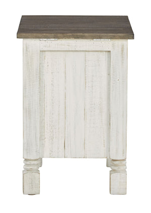Havalance - Chair Side End Table - White / Gray