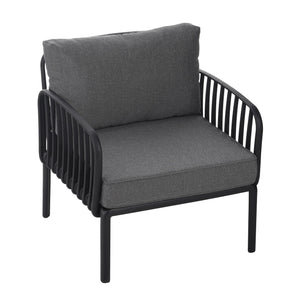 Outdoor Patio Club Chair, Waterproof Thick Cushion Deep Seating