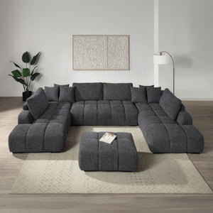 Chosen - Ottoman - Gray Chenille
