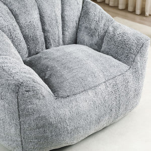 Beanbag Chair, Beanbag Sofa Chair With Armrests Stuffed High Density Foam