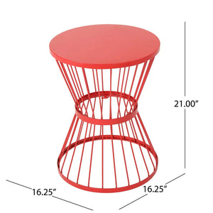 Lassen - Modern Outdoor Side Table with Hourglass Design