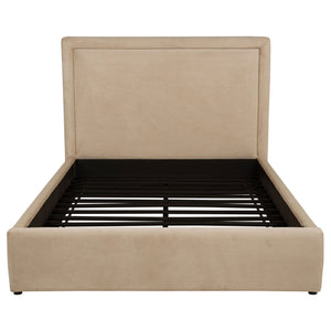 Lawson 54-inch Upholstered Queen Platform Bed Light Saddle