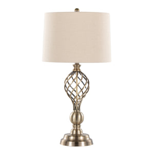 Linx Twist 29" Contemporary Metal Table Lamp Set of 2