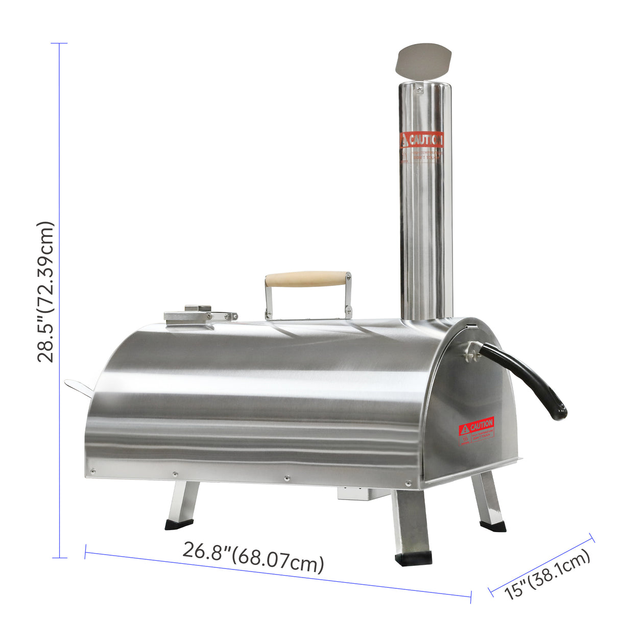 Outdoor Manual Rotating Pizza Oven – Portable Wood-Fired Oven
