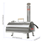 Outdoor Manual Rotating Pizza Oven – Portable Wood-Fired Oven