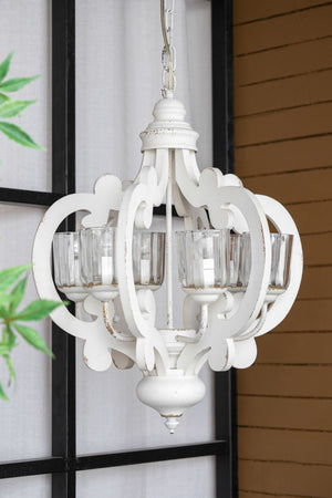 Farmhouse 6-Light Wood Chandelier Pendant Light Fixture