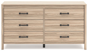 Battelle - Six Drawer Dresser - Tan