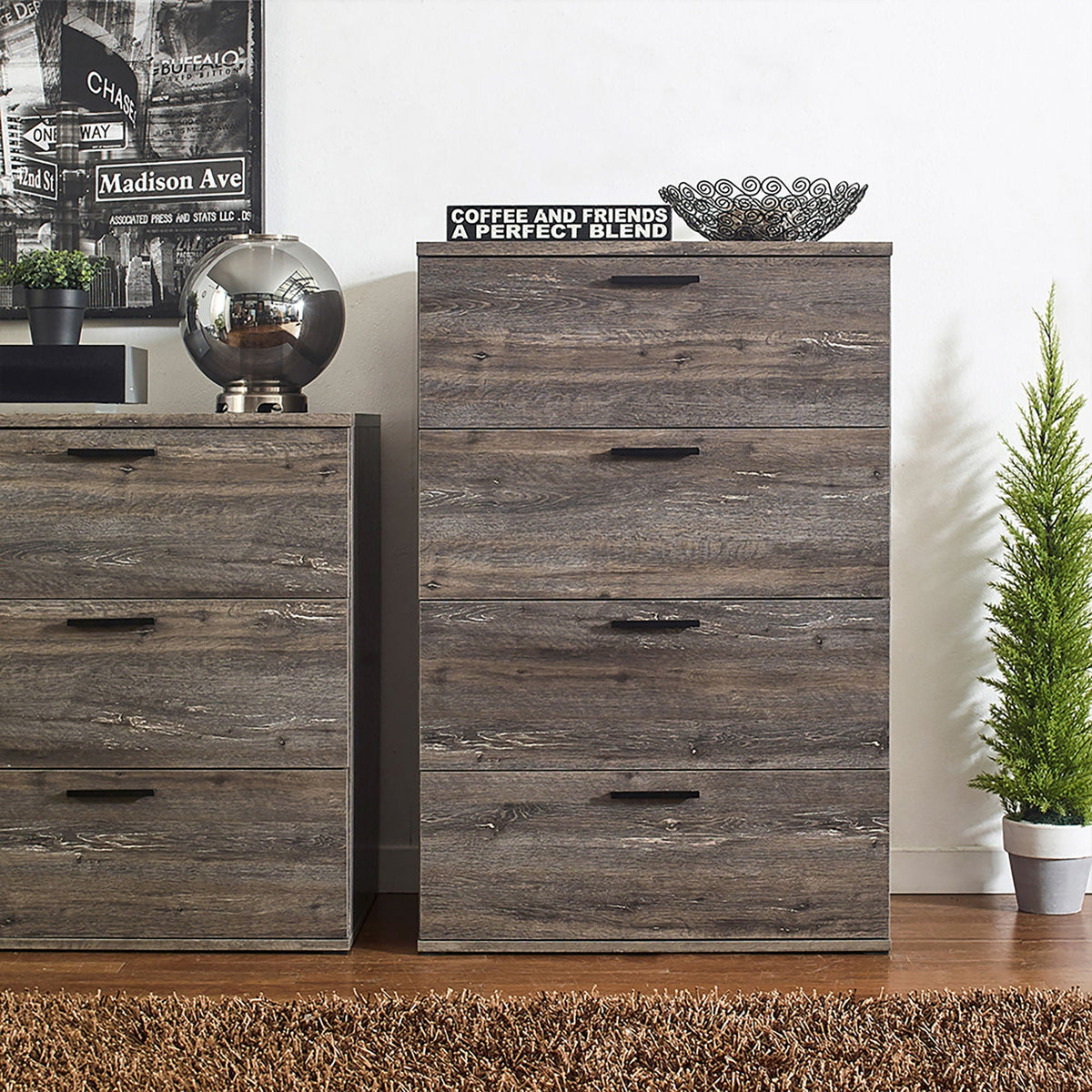 Oliver - Farmhouse Jumbo Chest With 4 Drawer Storage