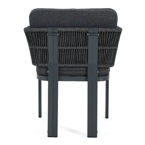 7 Piece Outdoor Dining Set With Table And 6 Chairs - Black / Teak / Gray