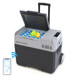 42-Quart Portable Electric Cooler & Freezer with Smart App Control – Antique White & Gray
