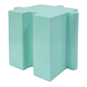 3-Piece Artistic Puzzle Table Set, Modular MGO Side Tables with Interlocking Design