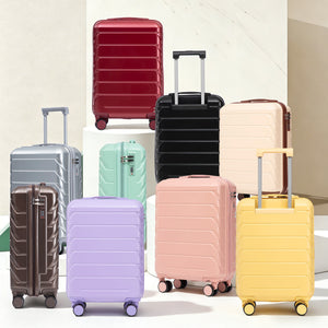 20 Inch ABS Hard Shell Luggage with Spinner Wheels - Silver