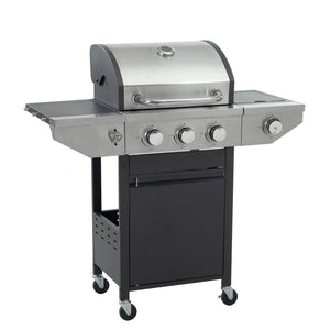 GigaTech 3 Burner Stainless Steel Propane Grill with Side Burner