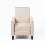 Elegant Gray Linen Recliner Chair