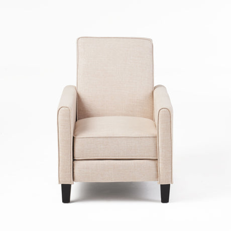 Elegant Dark Grey Linen Push-Back Recliner Chair – Plush Comfort & Versatile Design