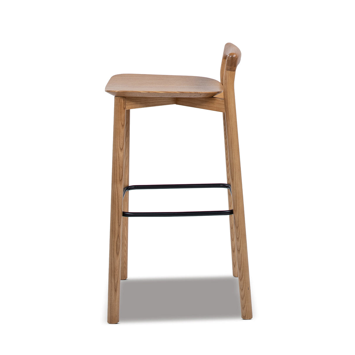 Sven 30" Modern Minimalist Low Back Wood Barstool